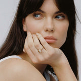 Anillo de pavé de moissanita | Platino