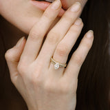 Anillo de pavé de moissanita | Platino