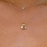 Collar personalizado con dije de piedra de nacimiento