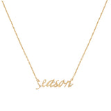 Cursive Nameplate Necklace | 9K Solid Gold