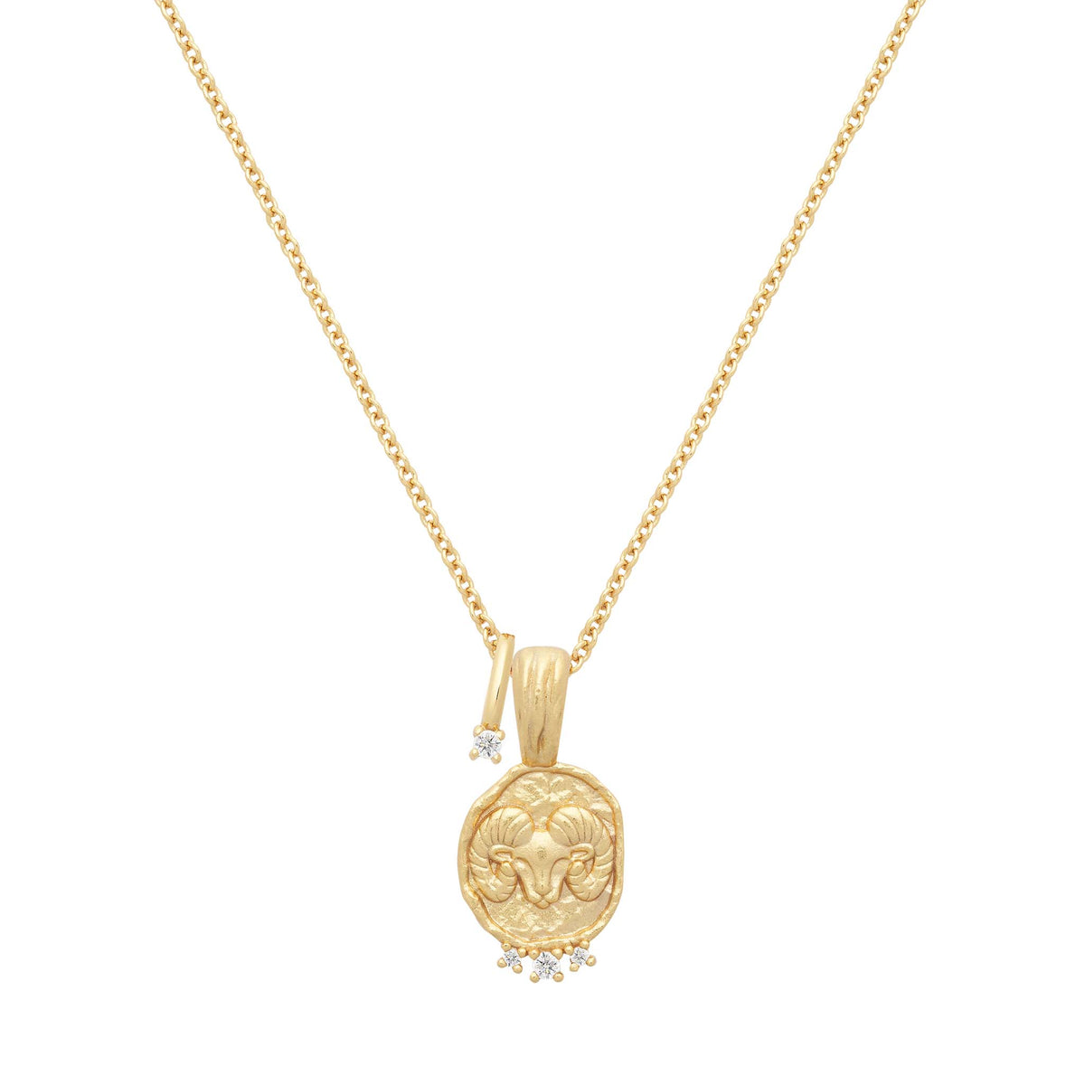 Aries Star Sign Gold Necklace