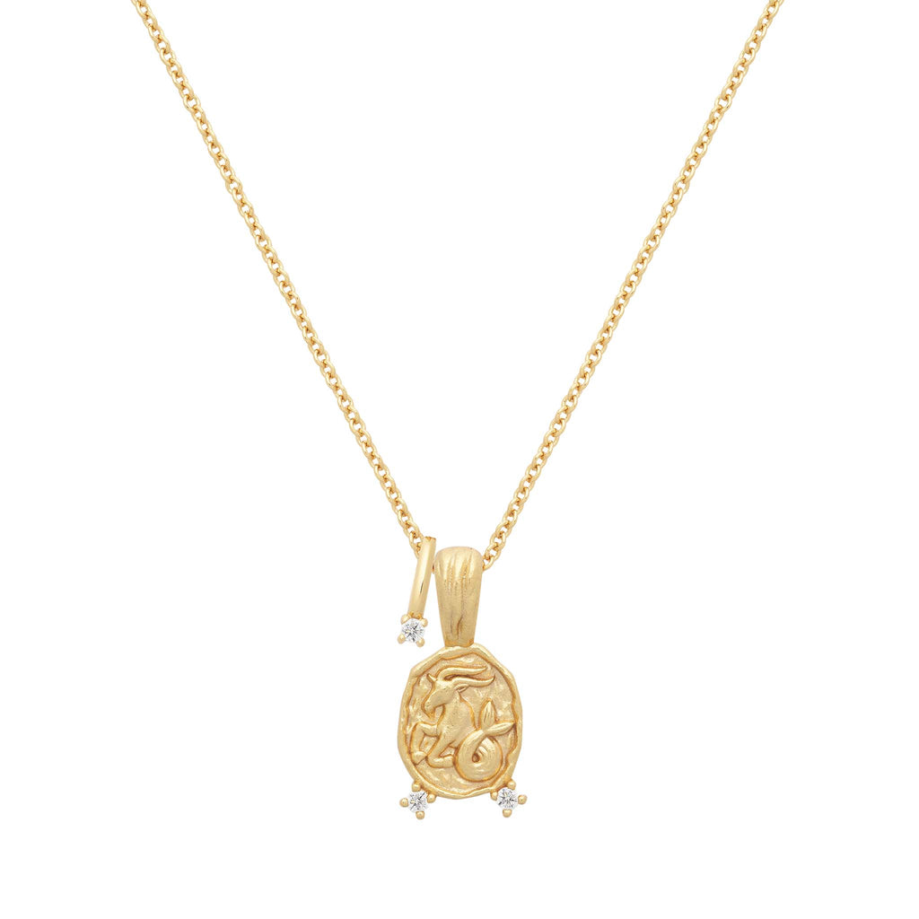 Capricorn Star Sign Gold Necklace