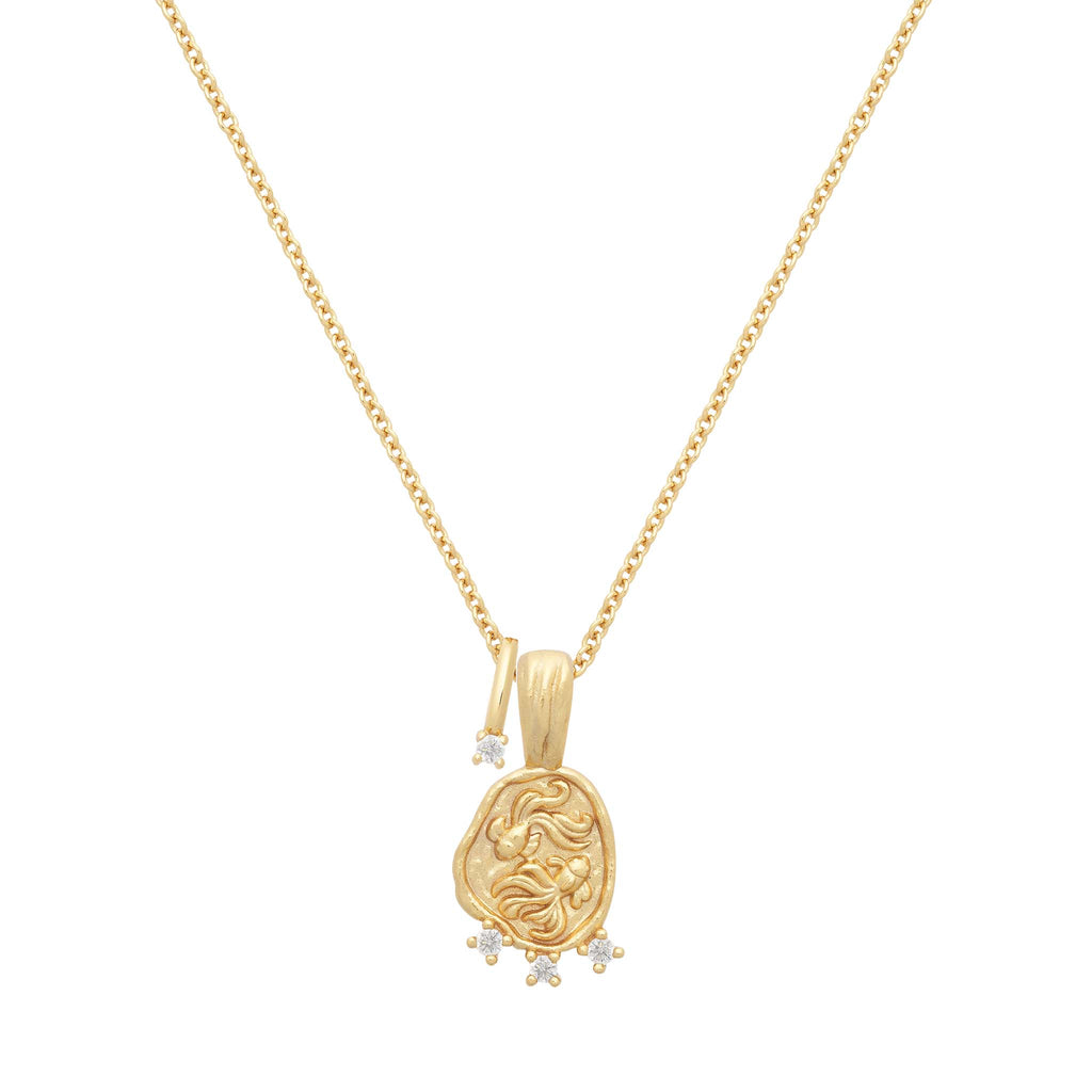 Pisces Star Sign Gold Necklace