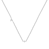 Petite Initial Necklace Sterling Silver