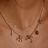 Zierliche Initialenkette | 9 Karat Massivgold