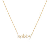 Serif Nameplate Necklace | 9K Solid Gold