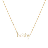 Serif Nameplate Necklace | 9K Solid Gold
