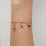 CHARM BAR Pulsera Fígaro Fina