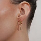 Moon Charm Bar Hoops