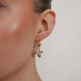 Lemon Charm Bar Hoops