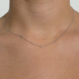 Petite Initial Necklace Sterling Silver