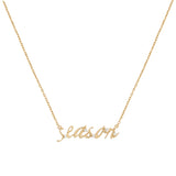 Cursive Nameplate Necklace | 9K Solid Gold
