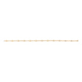 Cadena de pétalos permanente de 14k