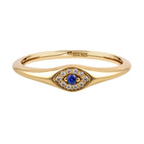 Evil Eye Signet Ring | Blue