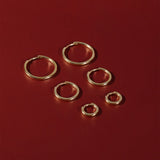 15mm Sleeper Hoops | 9k Solid Gold