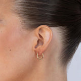 15mm Sleeper Hoops Sterling Silver