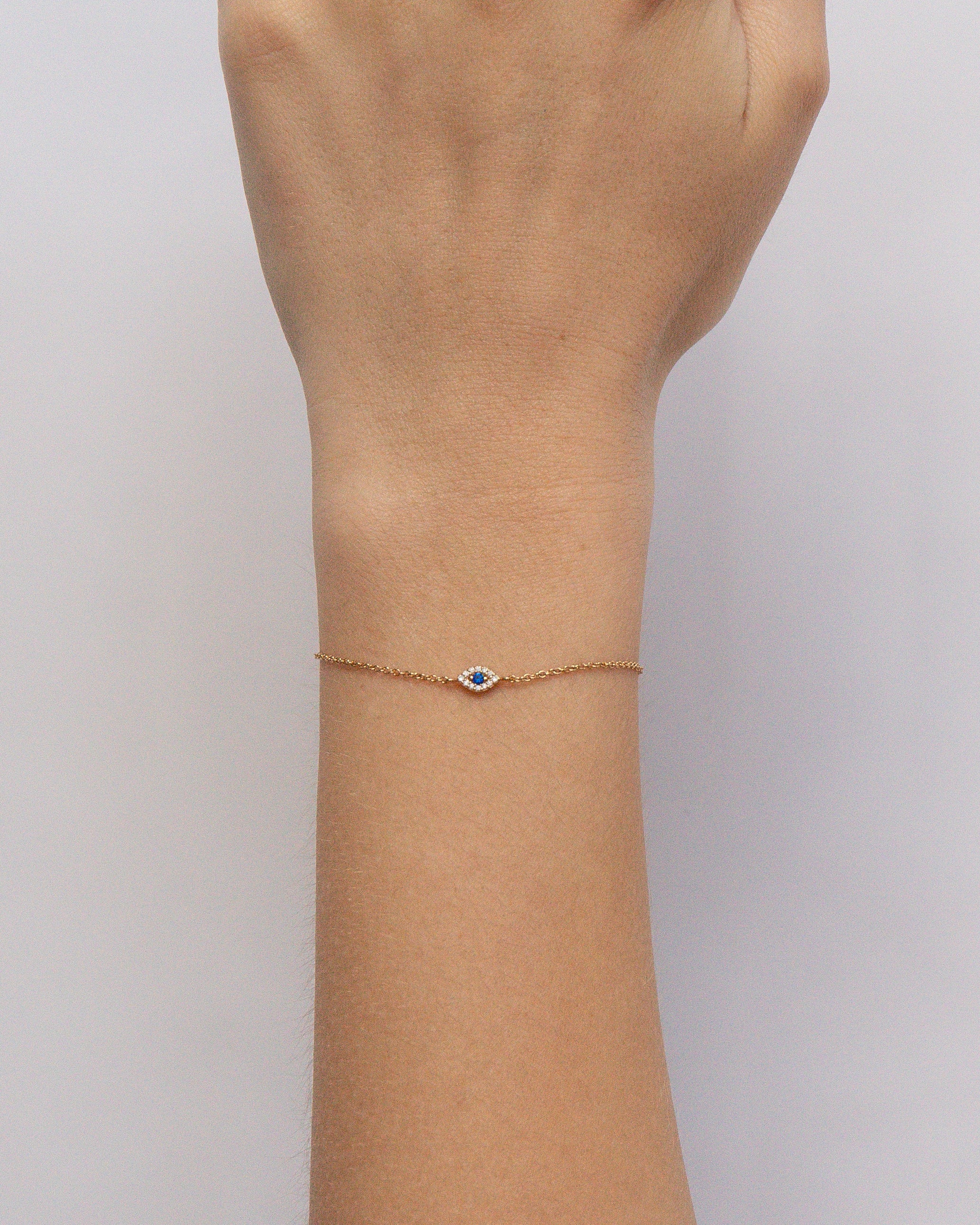 Pulsera de mal de ojo pavé