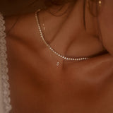 Collar con inicial pavé