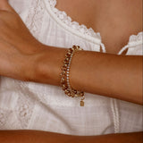 Pulsera de tenis con bisel vintage