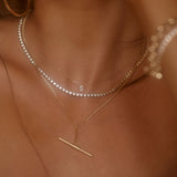 Collar con inicial pavé