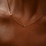 Zierliche Initialenkette | 9 Karat Massivgold