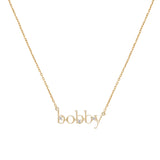 Serif Nameplate Necklace | 9K Solid Gold