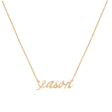 Cursive Nameplate Necklace | 9K Solid Gold