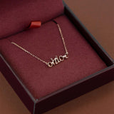Cursive Nameplate Necklace | 9K Solid Gold