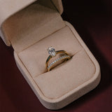 Anillo de pavé de moissanita | Platino
