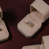 Anillo de moissanita Toi Et Moi | Platino