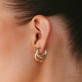 Mini Mother Hoops - Sterling Silver