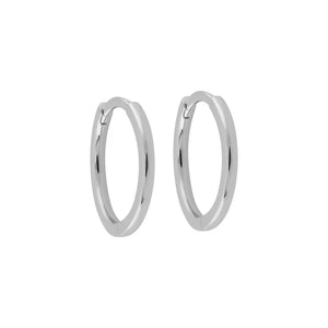 15mm Sleeper Hoops Sterling Silver