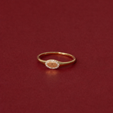 9k Solid Gold Lab-Grown Diamond Signet Ring