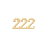 Angel Number Bead 222 in 9k solid gold
