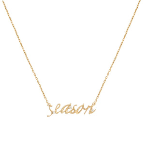 Cursive Nameplate Necklace | 9K Solid Gold