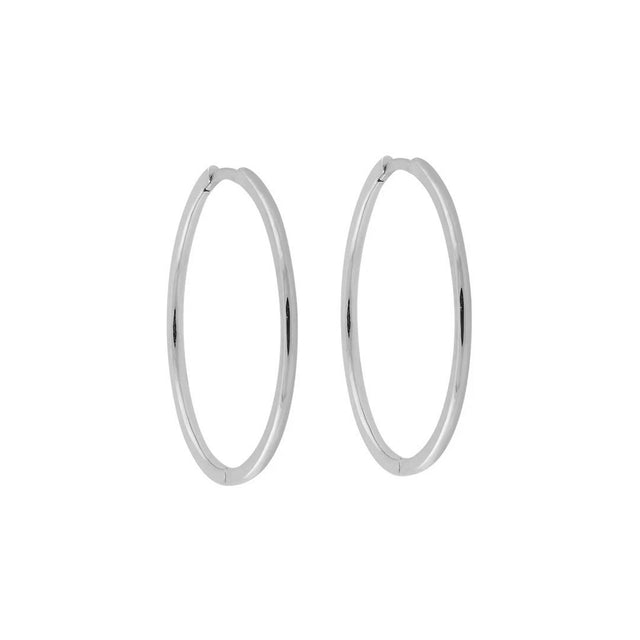 30mm Sleeper Hoops Sterling Silver