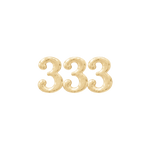 Angel Number Bead 333 in 9k solid gold