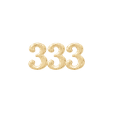 Angel Number Bead 333 in 9k solid gold