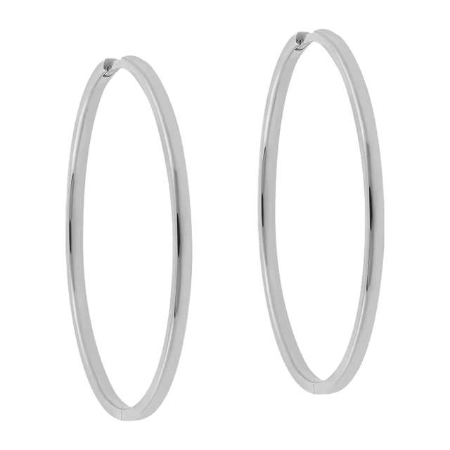 60mm Sleeper Hoops Sterling Silver