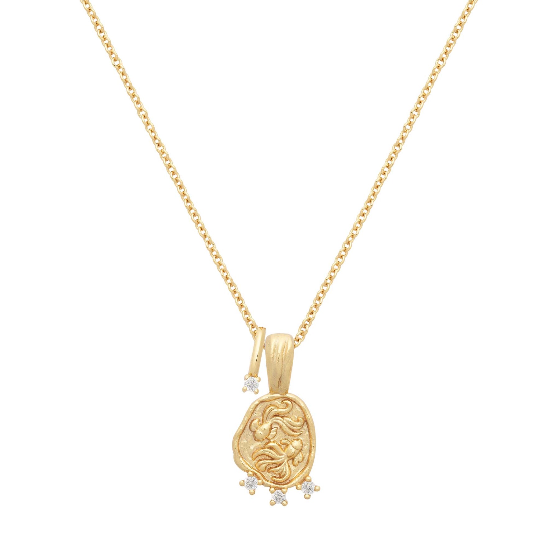 Pisces Star Sign Gold Necklace