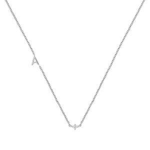 Petite Initial Necklace Sterling Silver