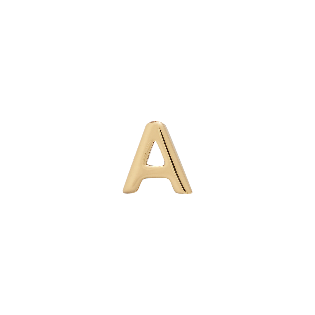 Letter Bead A in 9k solid gold