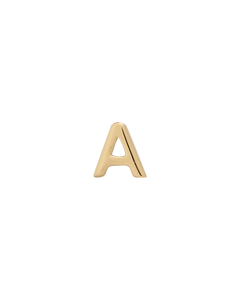 Letter Bead A in 9k solid gold