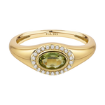 August Birthstone Signet Ring