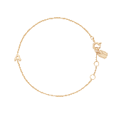 Pave Evil Eye Bracelet & Bubble Initial Bracelet