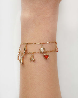 CHARM BAR Fine Figaro Bracelet