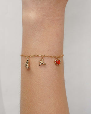 CHARM BAR Fine Figaro Bracelet