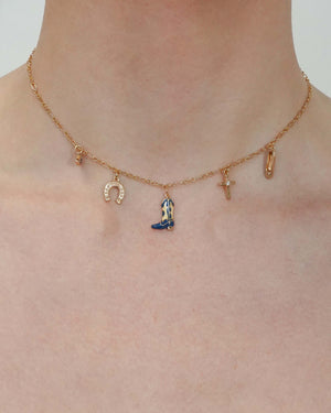 CHARM BAR Fine Figaro Choker