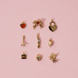Heart Charm Bar Hoops