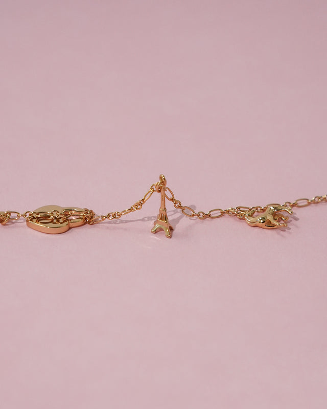 CHARM BAR Fine Figaro Bracelet